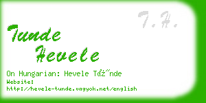 tunde hevele business card